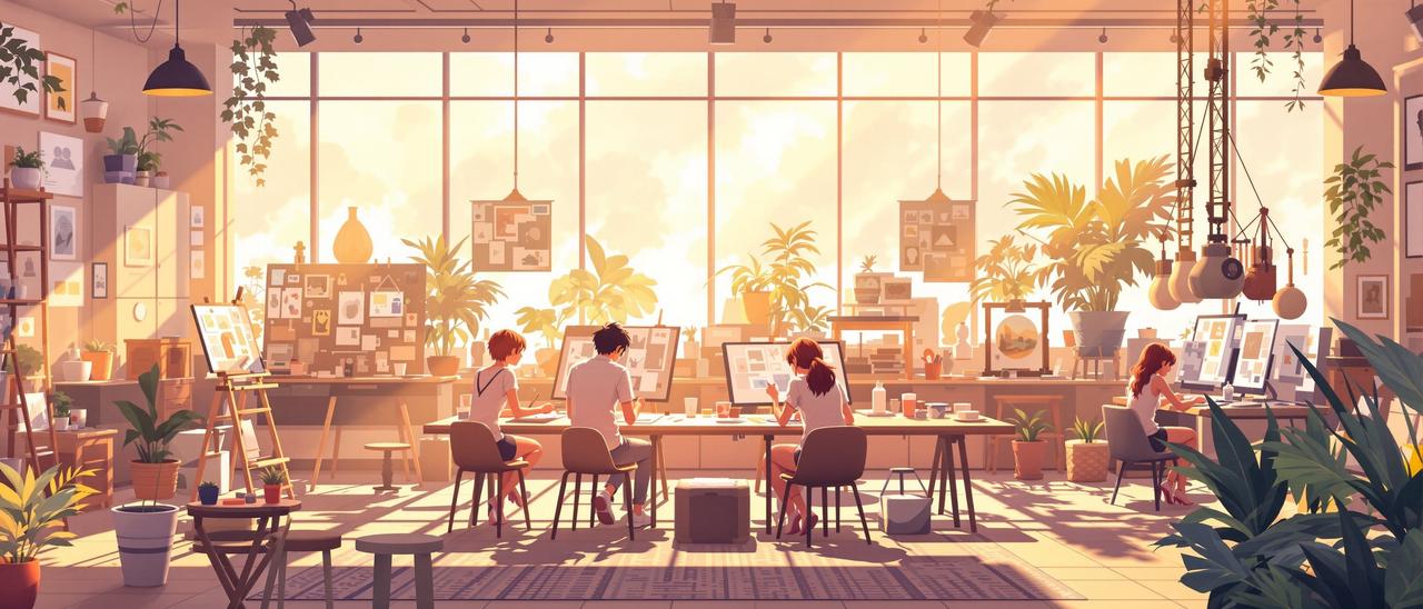 红果短句品牌故事 - 创意工作室场景